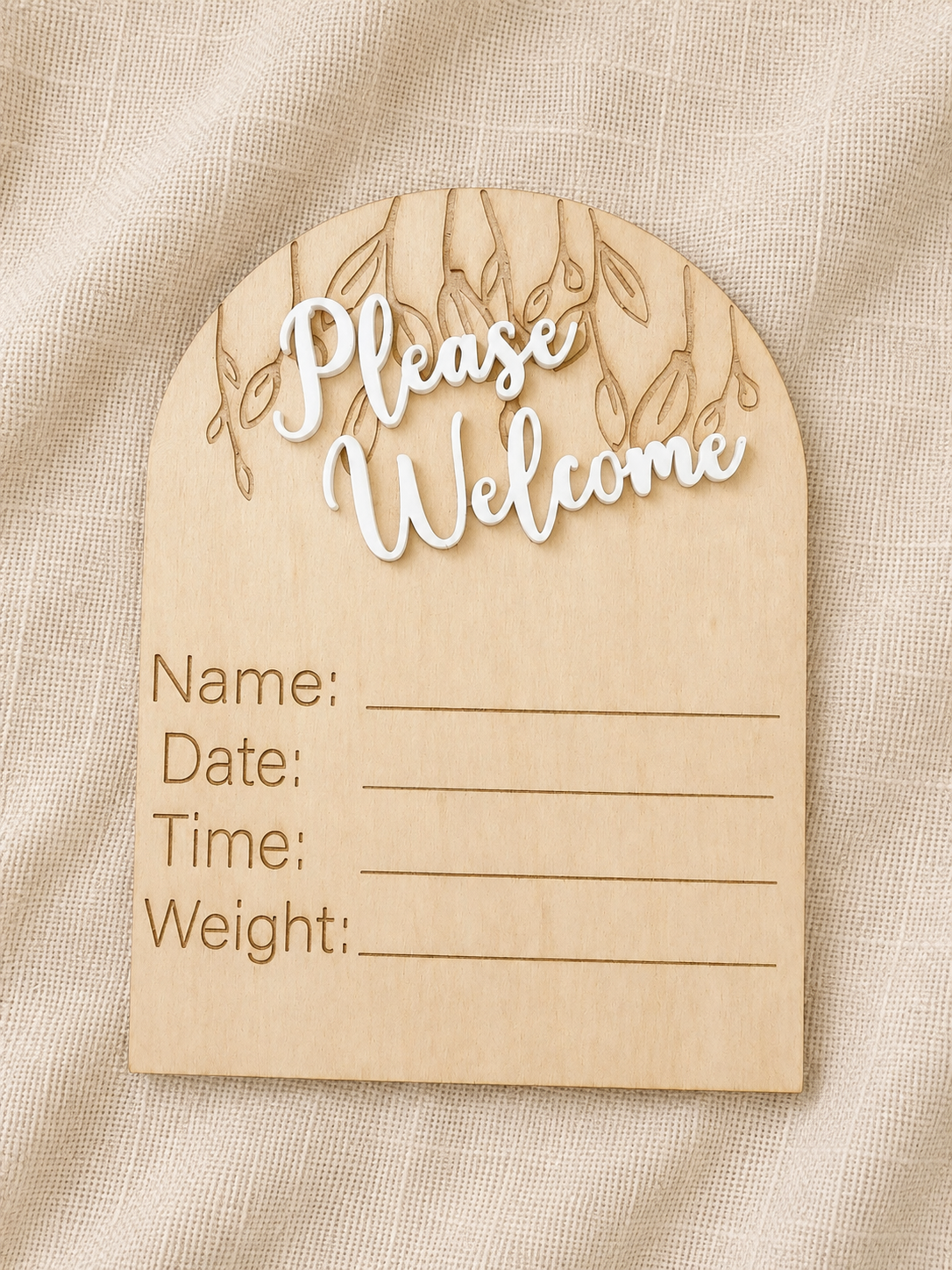 Little Vine Birth Plaque