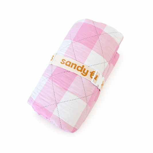 Picnic Mat - Pink Gingham