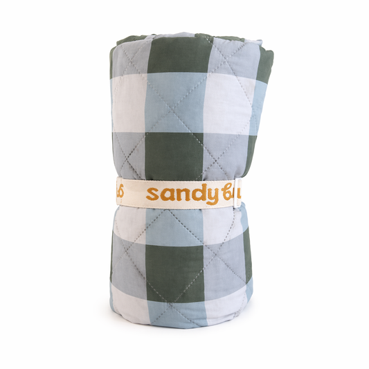 Picnic Mat - Green Gingham