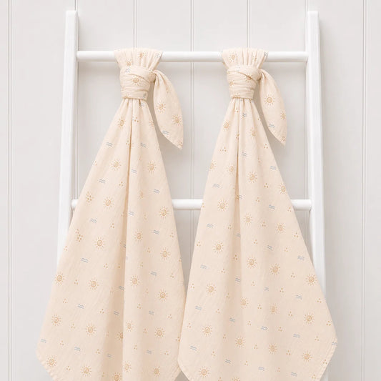 Signature & Solid Muslin Duo - TIDAL