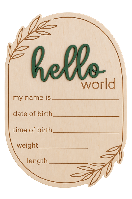 Evergreen Birth Announcement