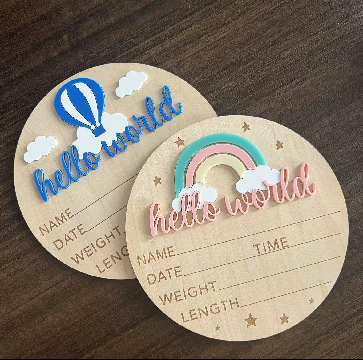 Newborn Announcement Plaques