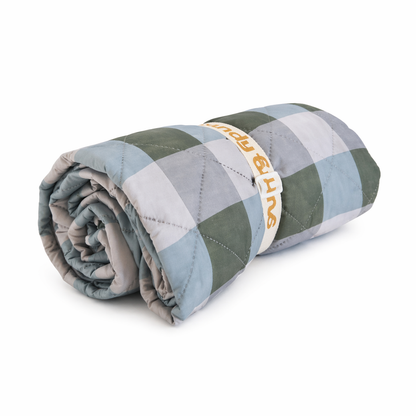Picnic Mat - Green Gingham