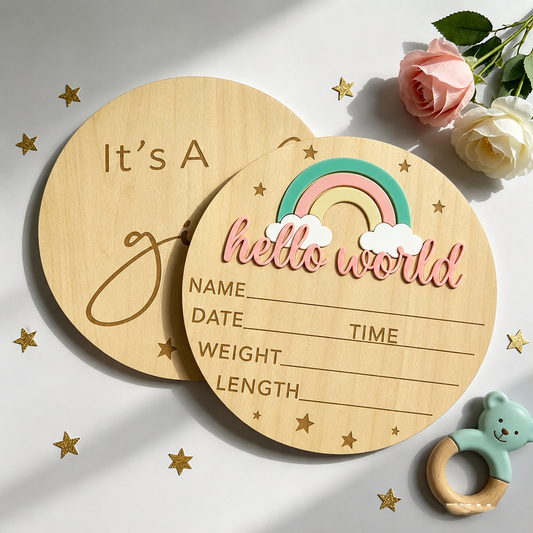 "It's a GIRL" Keepsake Plaque