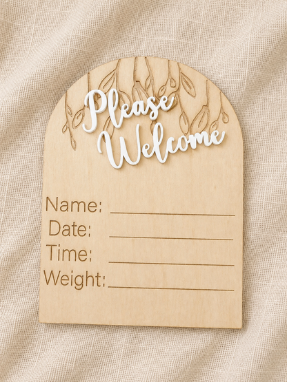 Little Vine Birth Plaque