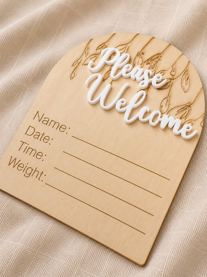Little Vine Birth Plaque