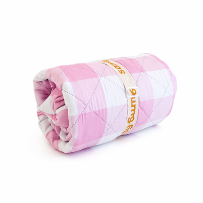 Picnic Mat - Pink Gingham