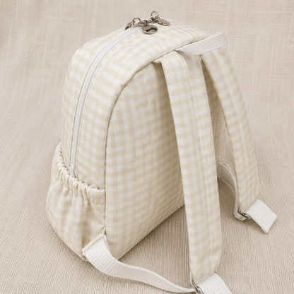 Gingham Beige Adventure Backpack