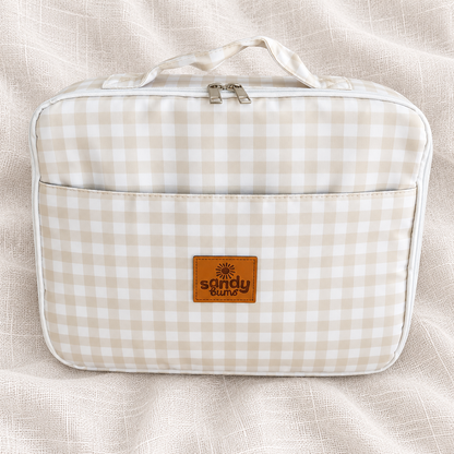 Gingham Beige Adventure Lunchbag