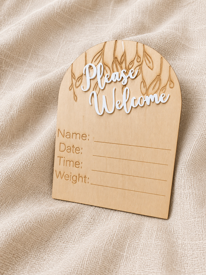 Little Vine Birth Plaque