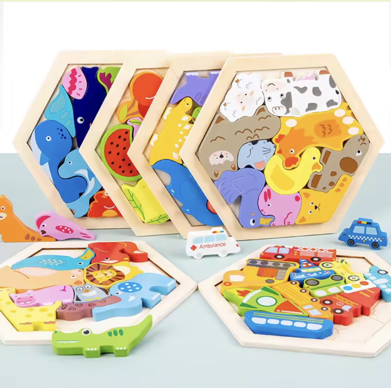 Wooden Hexagon Puzzle