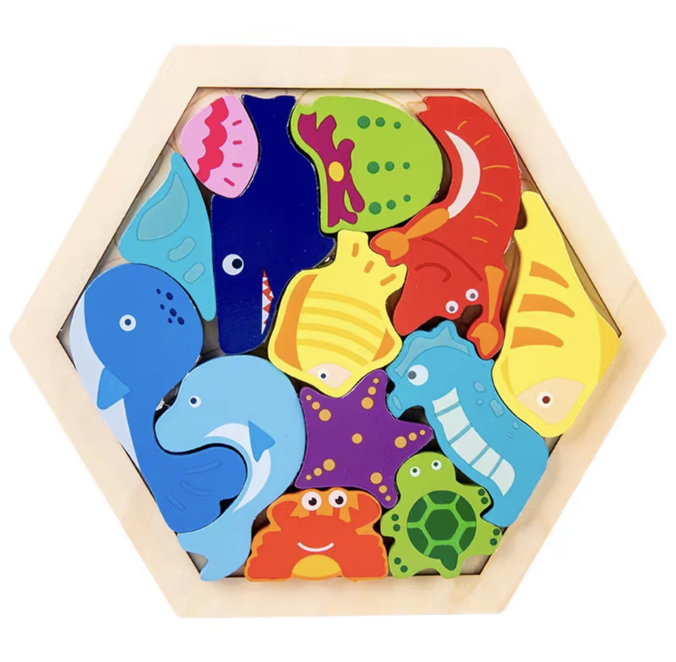 Wooden Hexagon Puzzle