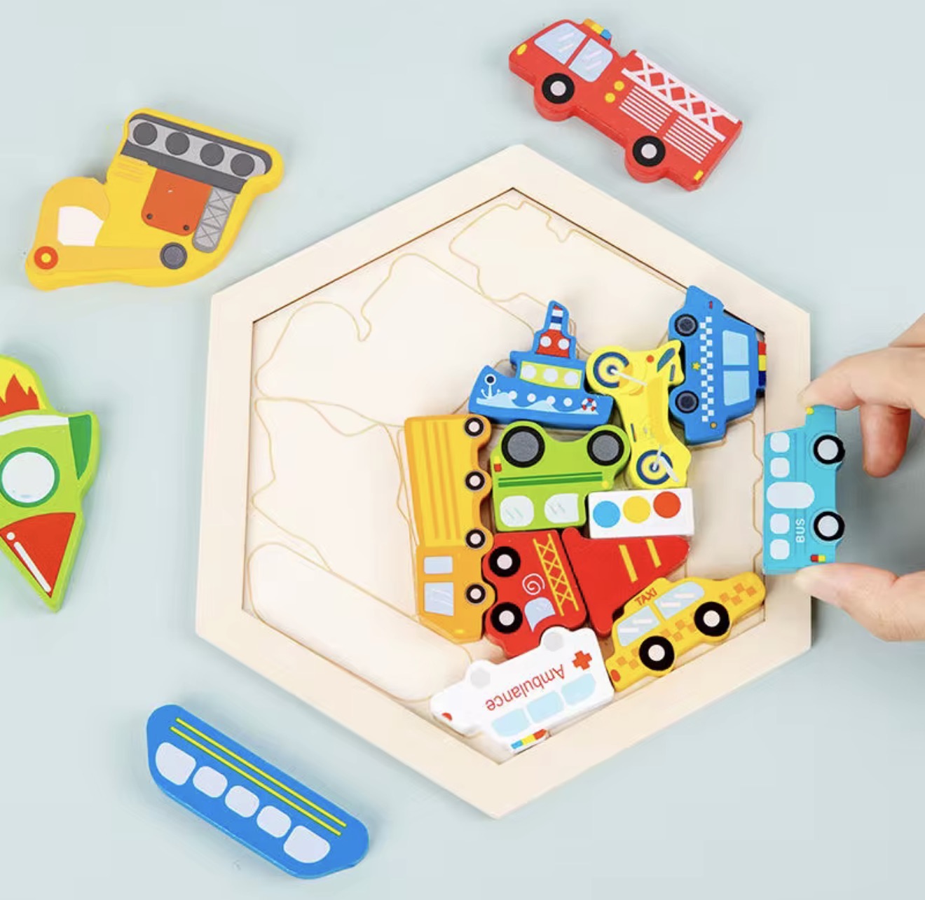 Wooden Hexagon Puzzle