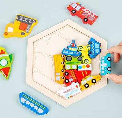 Wooden Hexagon Puzzle