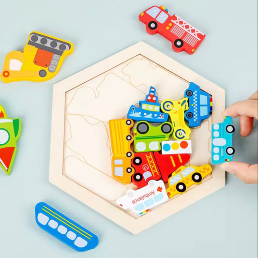 Wooden Hexagon Puzzle