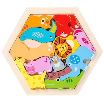 Wooden Hexagon Puzzle