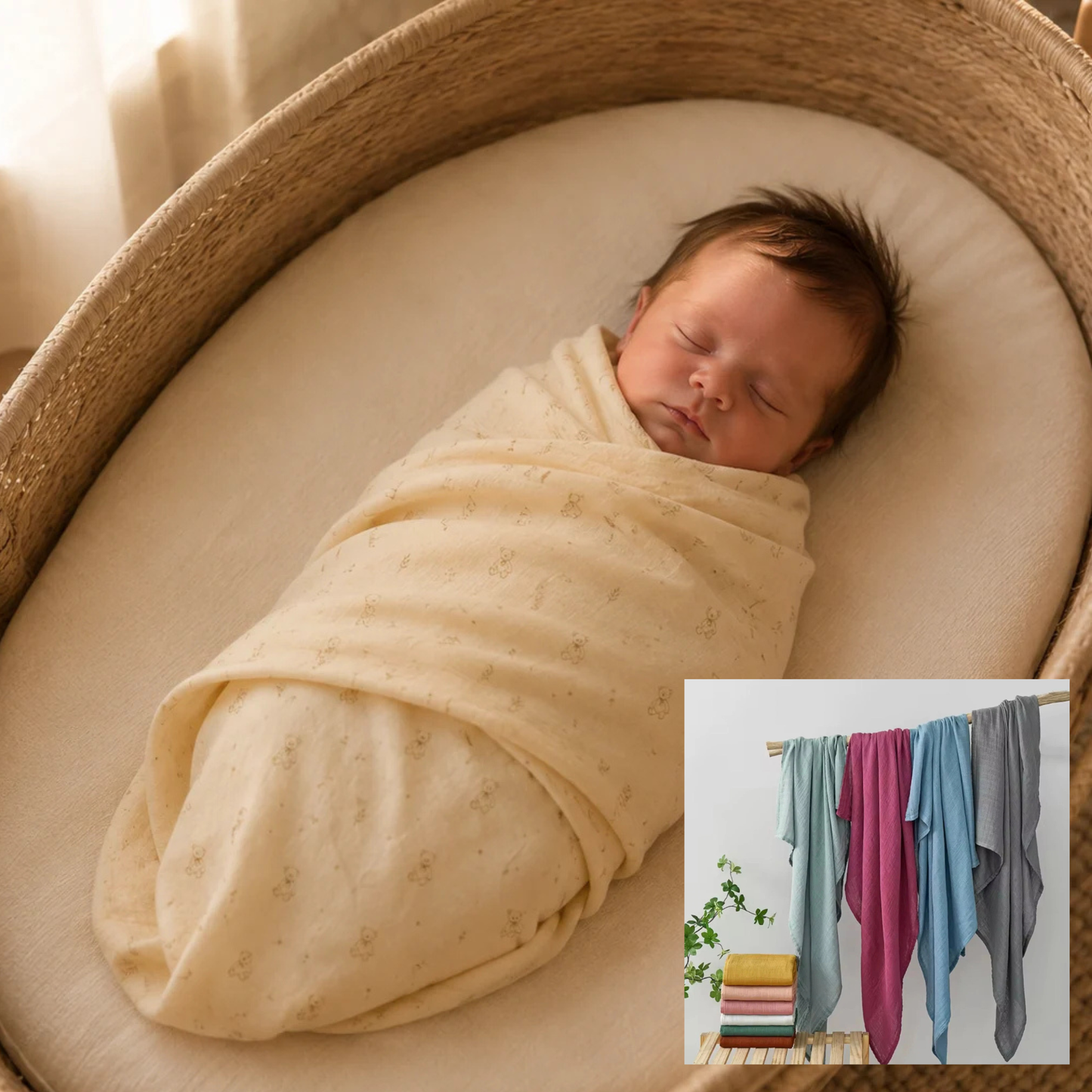 Signature Muslin Wrap Bundle - WILLOW Print & Coloured Print