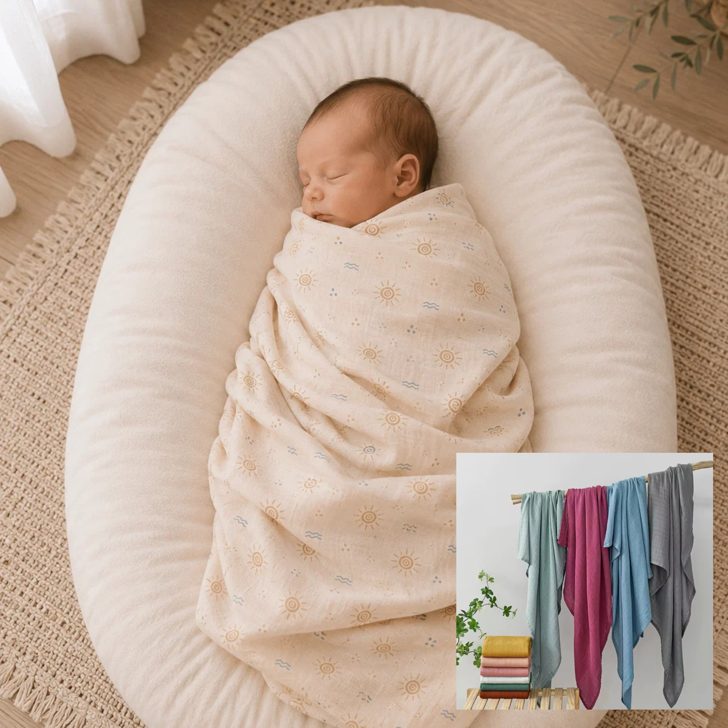 Signature Muslin Wrap Bundle - TIDAL Print & Coloured Print