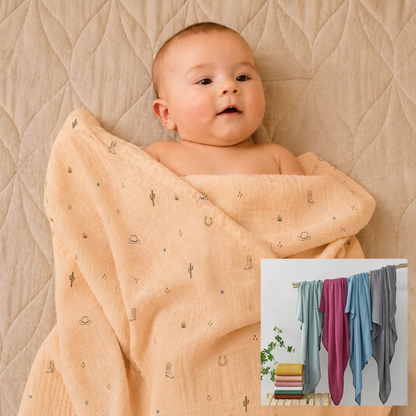 Signature Muslin Wrap Bundle - OUTLAW Print & Coloured Print