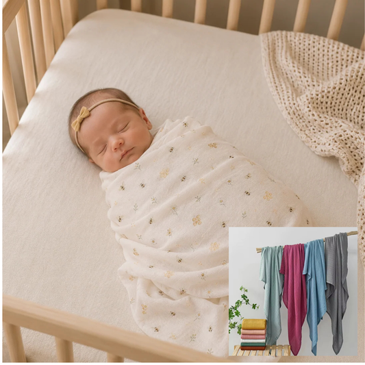 Signature & Solid Muslin Duo - GOLDIE