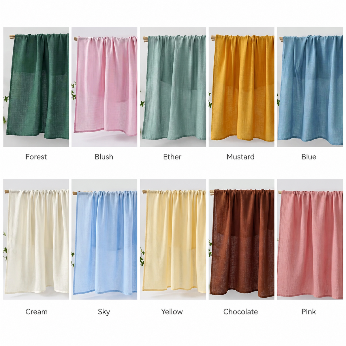Signature & Solid Muslin Duo - GOLDIE