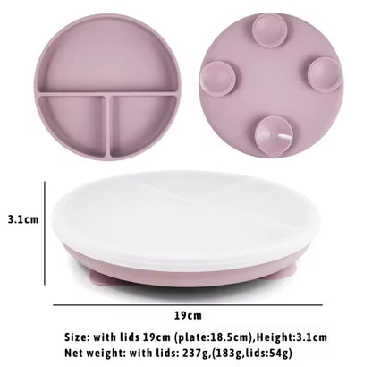 Stay Put Suction Plate with Lid