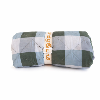 Picnic Mat - Green Gingham