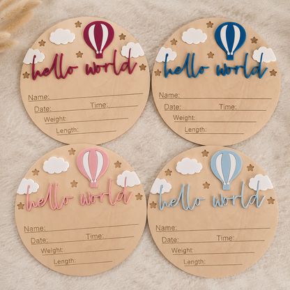 Hello World Keepsake Plaque